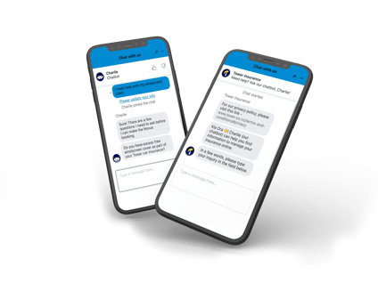 Tower Insurance Bot Phone Mockups